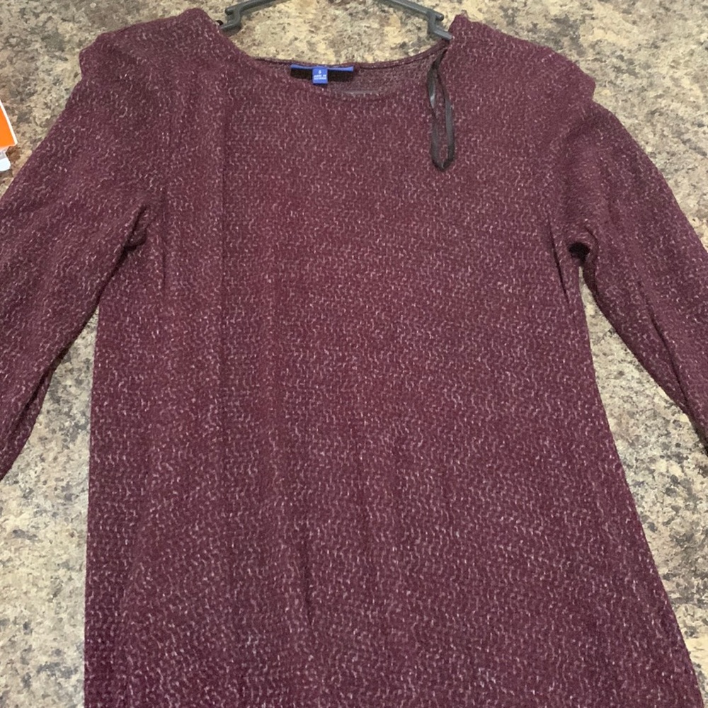 Maroon sweater dress